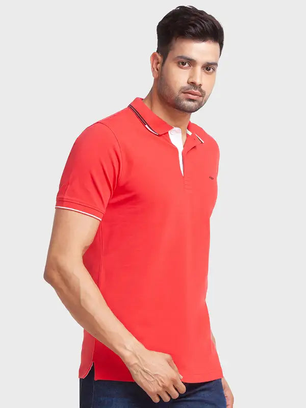 Men Tailored Fit White T-Shirt