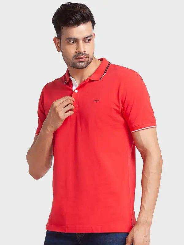 Men Tailored Fit White T-Shirt