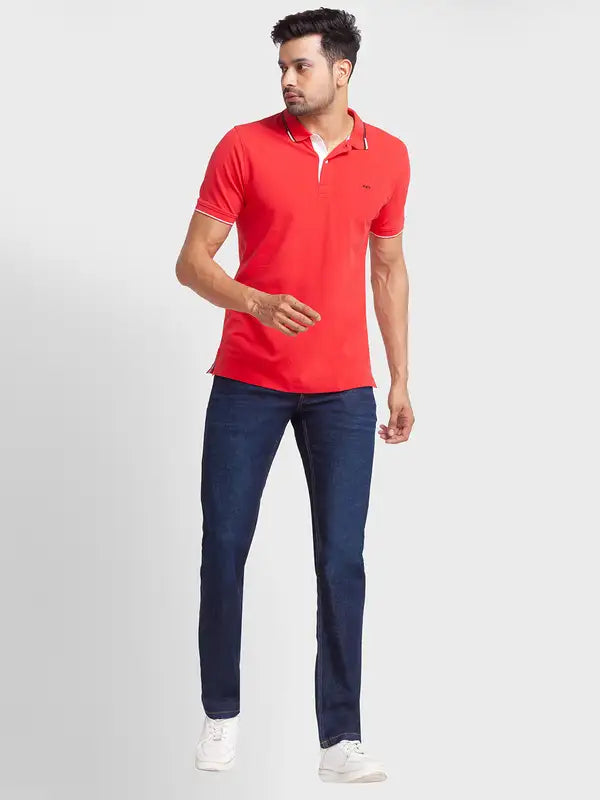 Men Tailored Fit White T-Shirt
