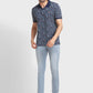 Men Tailored Fit Blue Polo