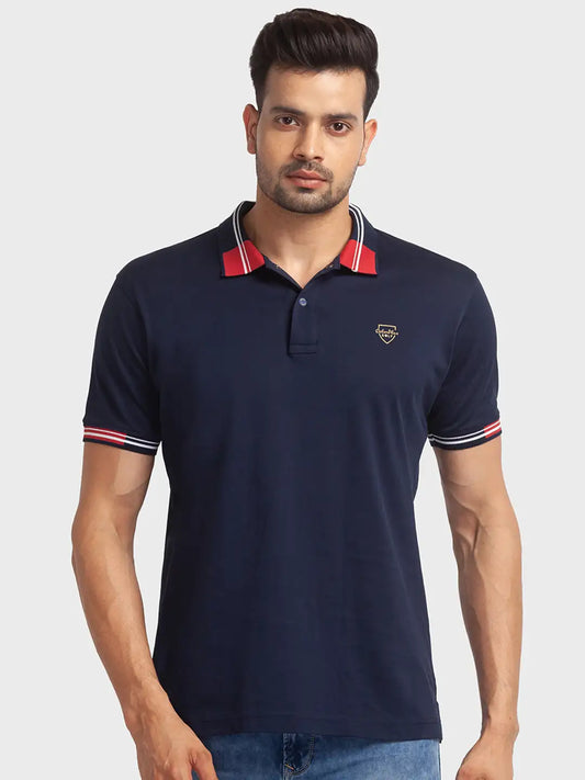 Men Tailored Fit Red Polo