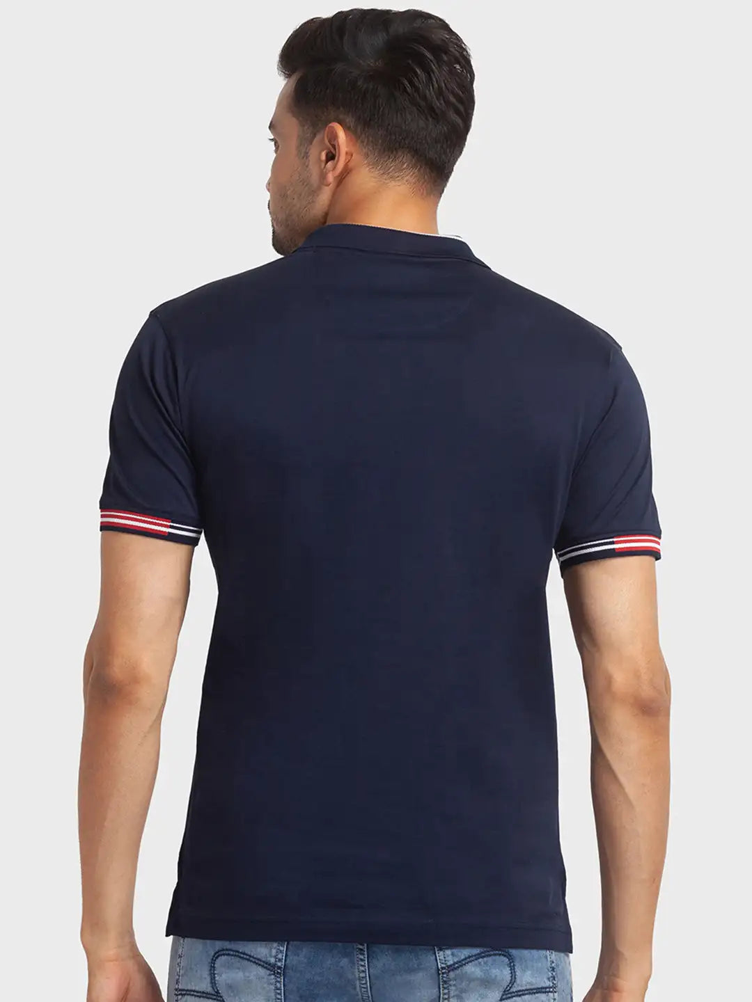 Men Tailored Fit Red Polo