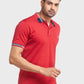 Men Tailored Fit Blue Polo