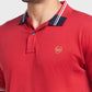 Men Tailored Fit Blue Polo