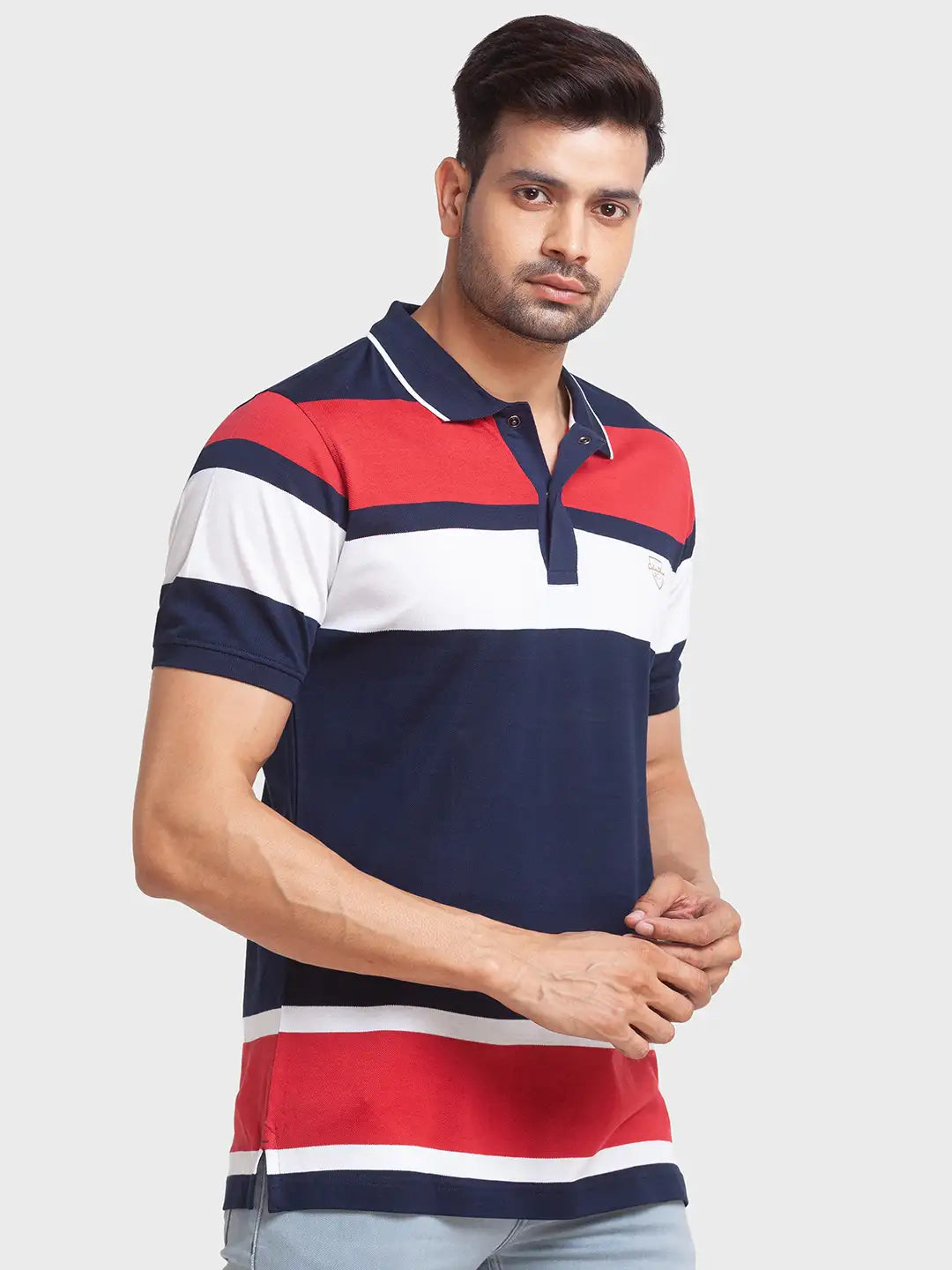 Men Tailored Fit Green Polo