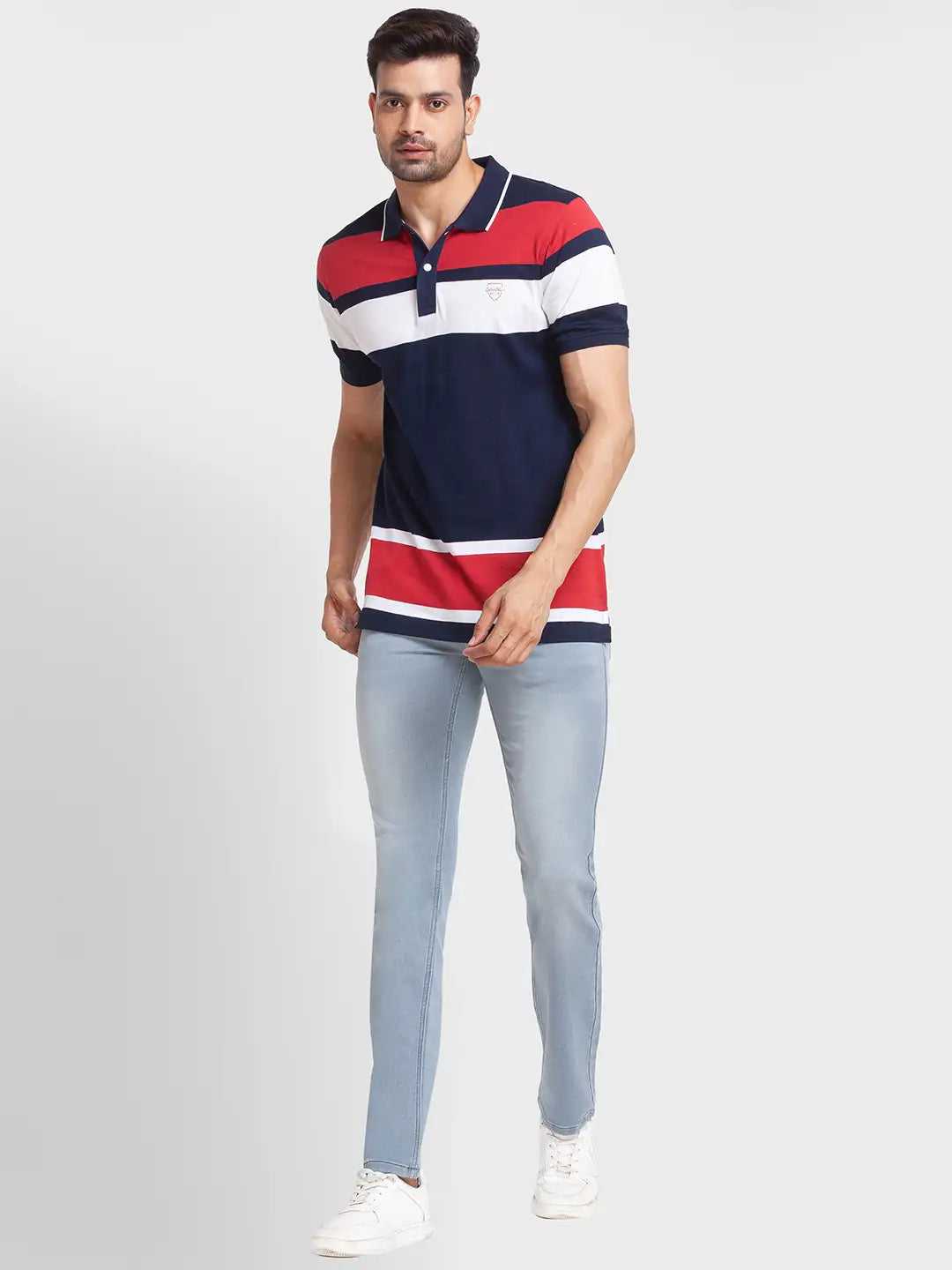 Men Tailored Fit Green Polo