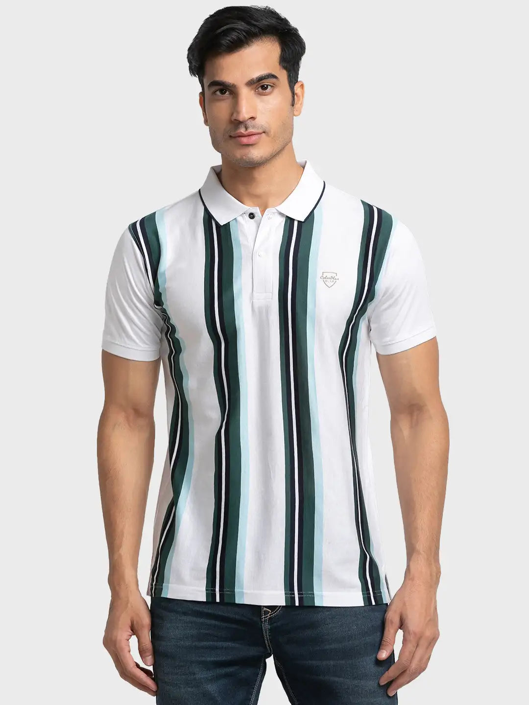 Men Tailored Fit Maroon T-Shirt & Polo