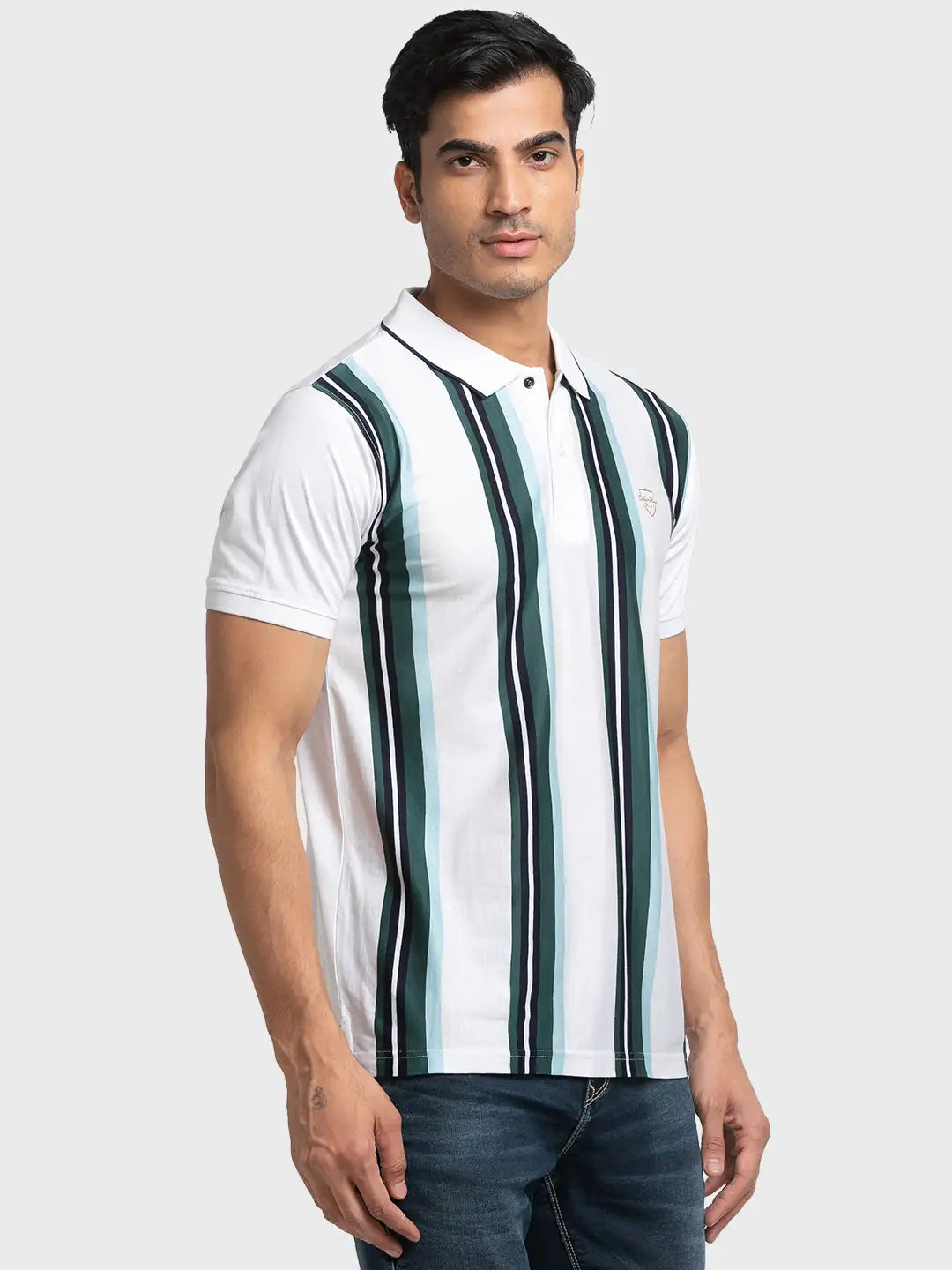 Men Tailored Fit Maroon T-Shirt & Polo