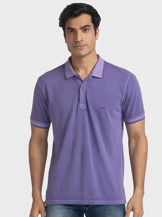 Men Tailored Fit Light Yellow T-Shirts