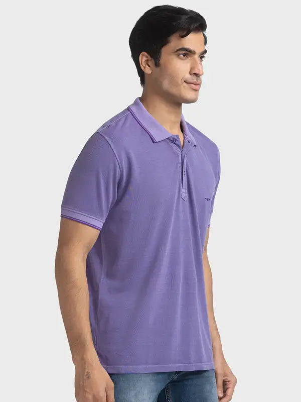Men Tailored Fit Light Yellow T-Shirts