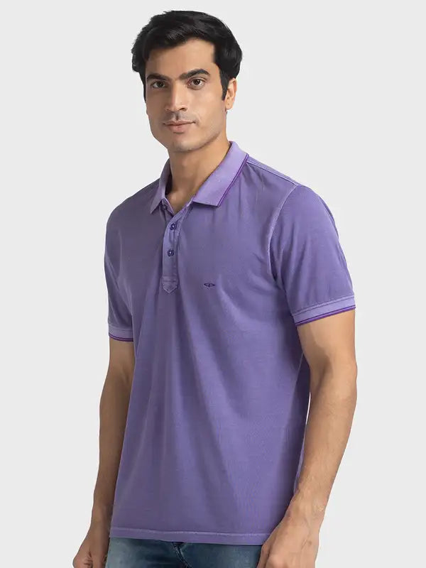 Men Tailored Fit Light Yellow T-Shirts