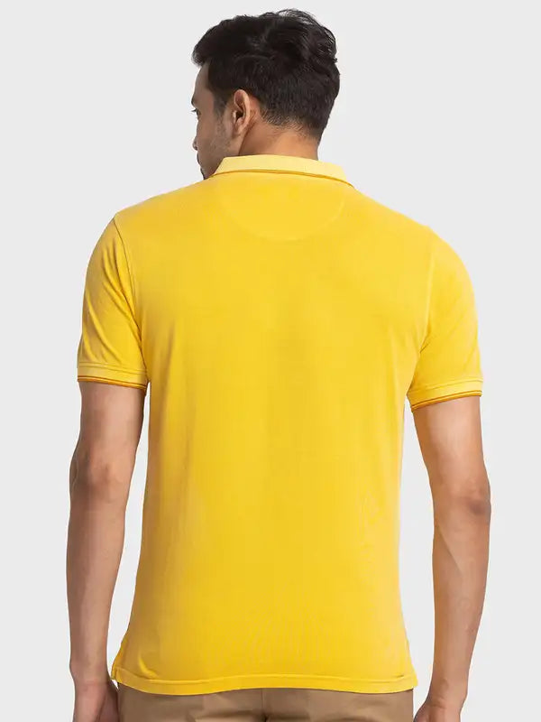 Men Tailored Fit Pink T-Shirts