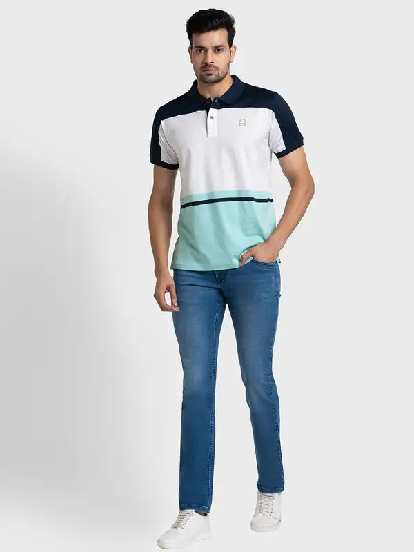Men Tailored Fit Green T-Shirts