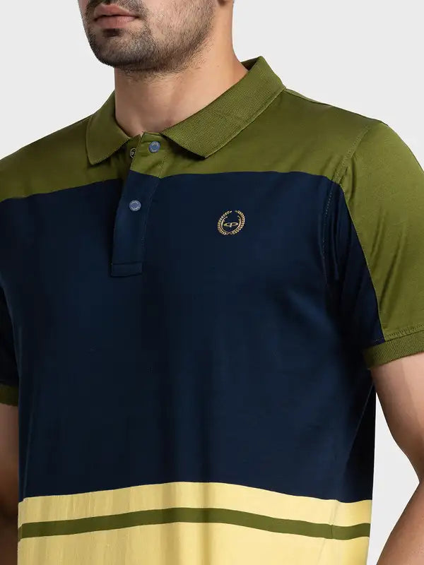 Men Tailored Fit Blue T-Shirts