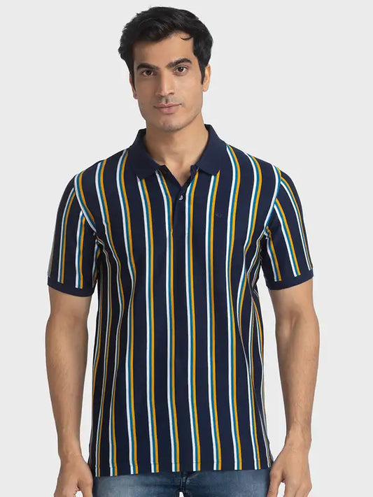 Men Tailored Fit Yellow T-Shirts