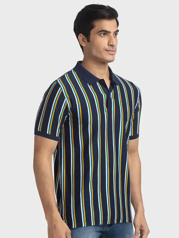 Men Tailored Fit Yellow T-Shirts