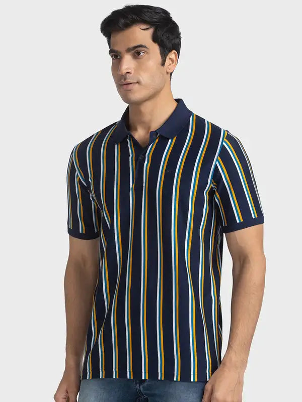 Men Tailored Fit Yellow T-Shirts
