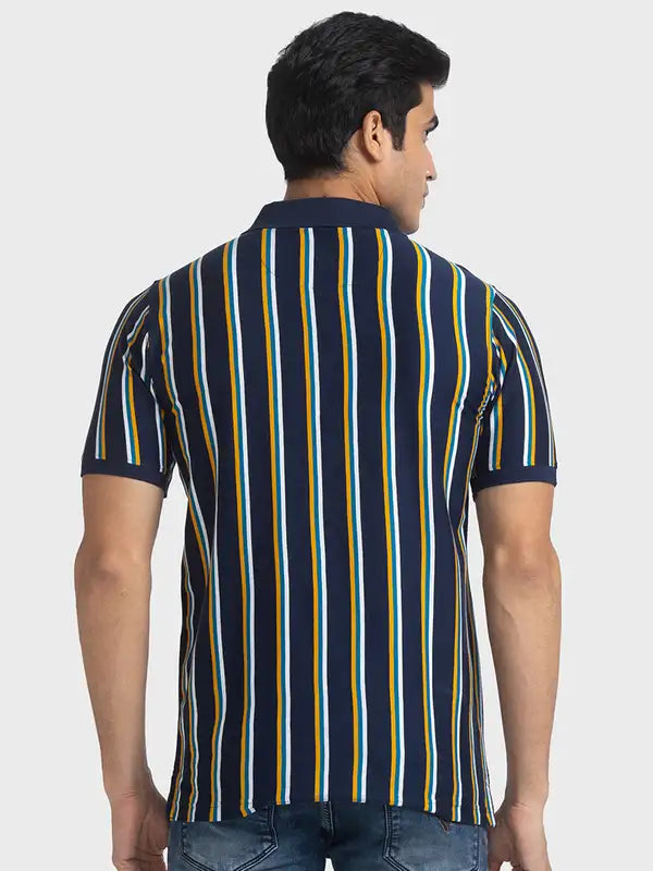 Men Tailored Fit Yellow T-Shirts
