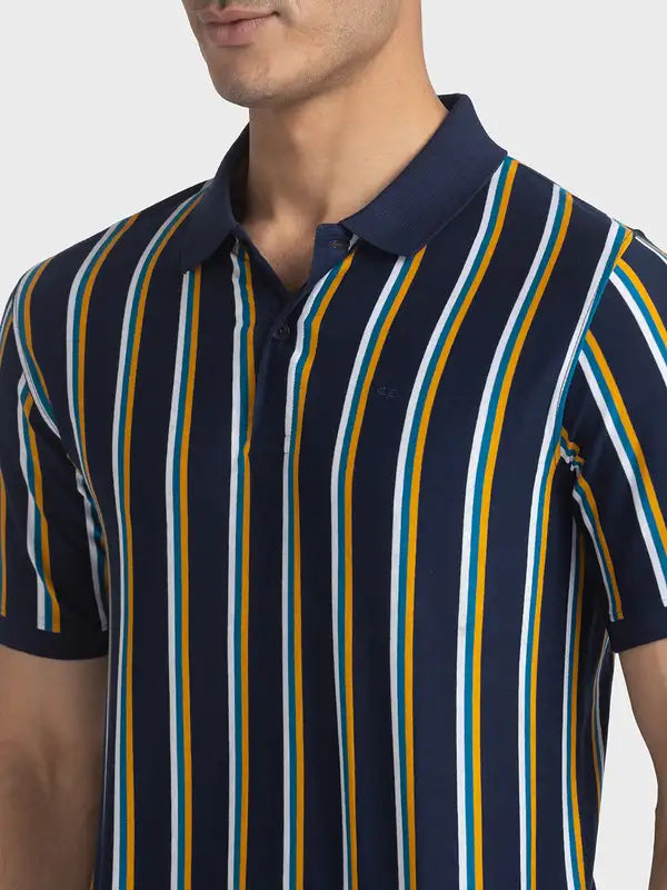 Men Tailored Fit Yellow T-Shirts