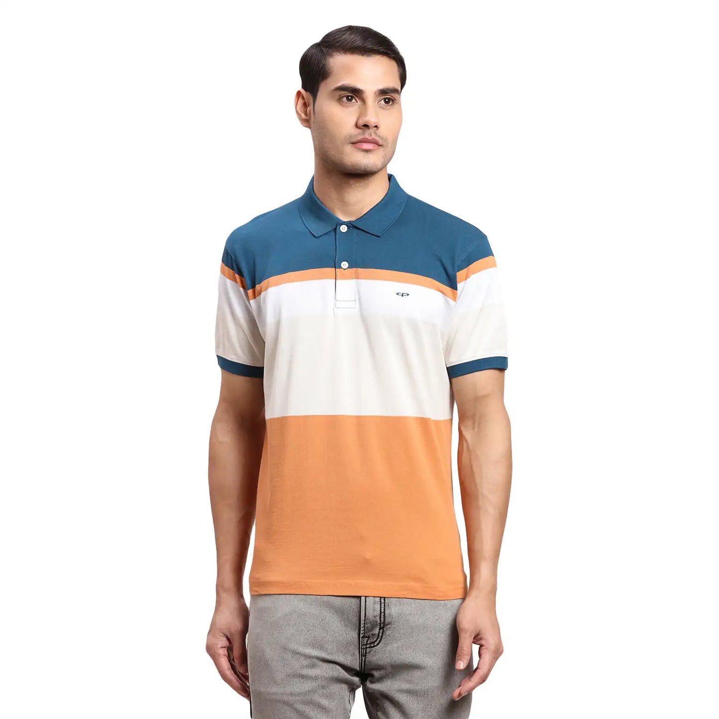 Men Orange Comfort Fit Checks Cotton Full Sleeves Shirts