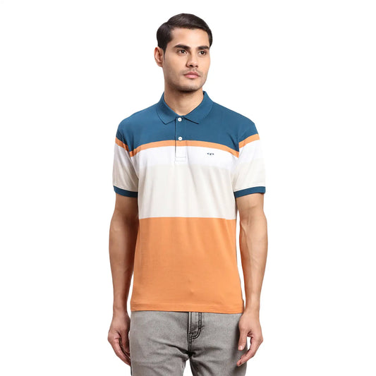 Men Orange Comfort Fit Checks Cotton Full Sleeves Shirts