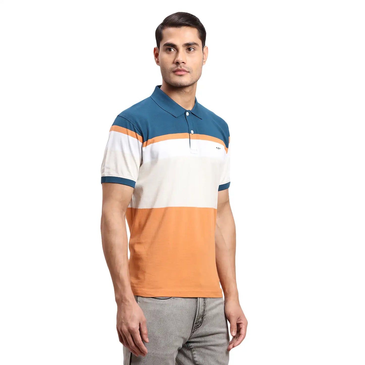 Men Orange Comfort Fit Checks Cotton Full Sleeves Shirts