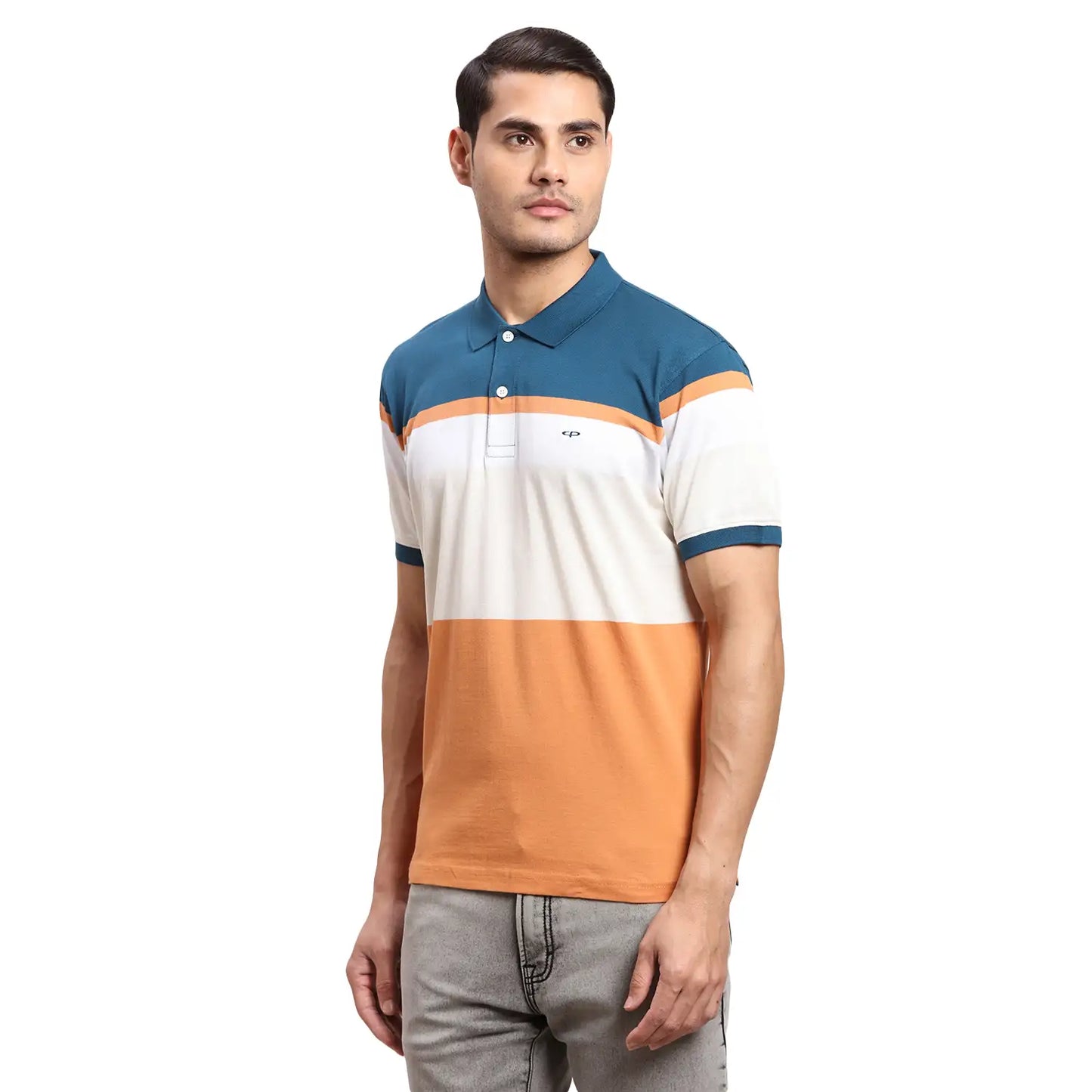 Men Orange Comfort Fit Checks Cotton Full Sleeves Shirts
