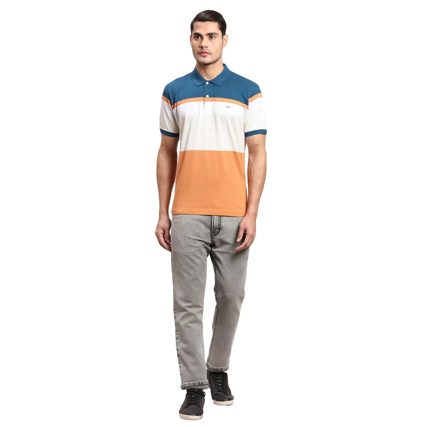 Men Orange Comfort Fit Checks Cotton Full Sleeves Shirts