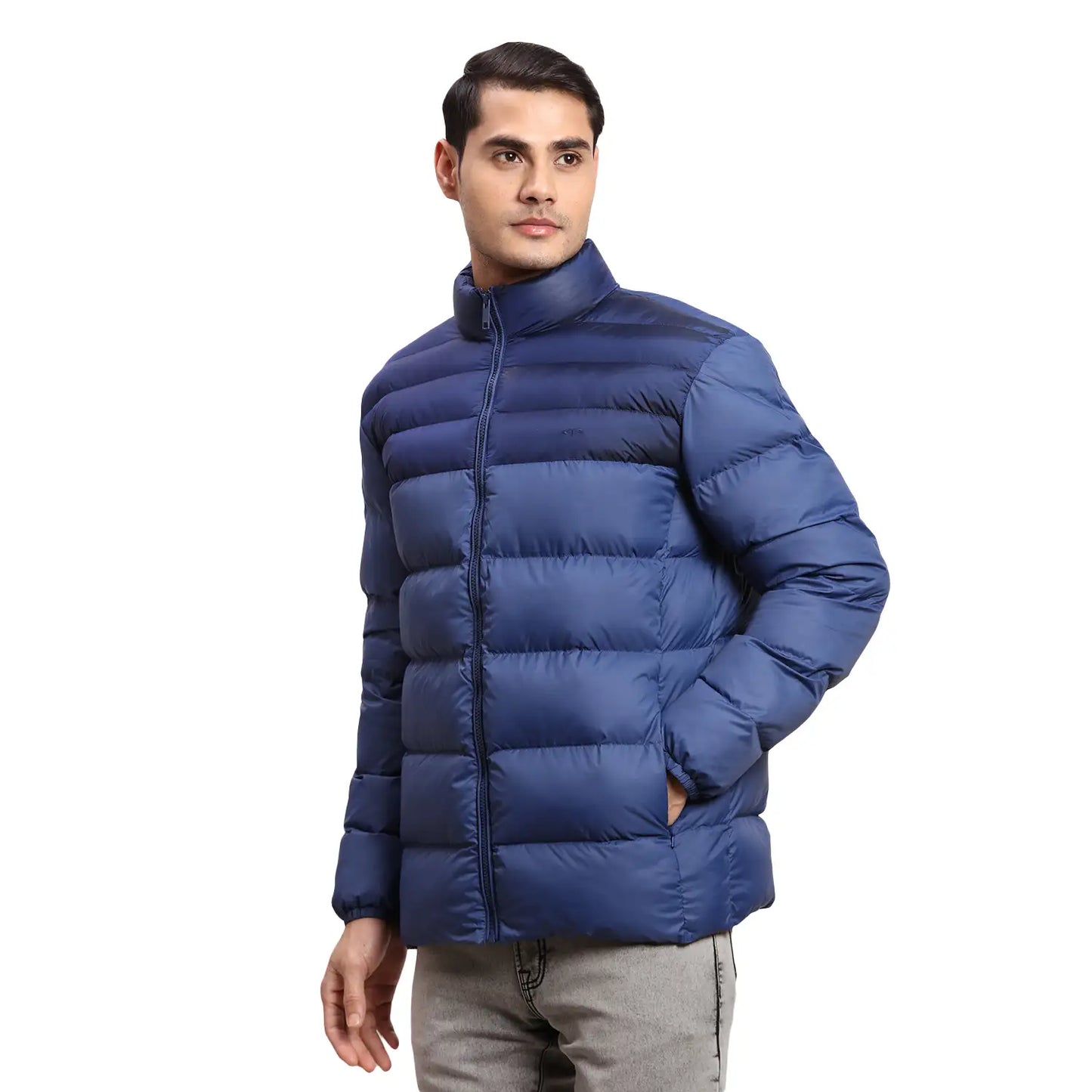 ColorPlus Men Maroon Solid Regular Fit Polyester Full Sleeve Bomber Jacket