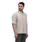 ColorPlus Men Green Print Comfort Fit Cotton Half Sleeve Shirt