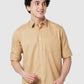 Men Classic Fit Brown Shirt