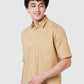 Men Classic Fit Brown Shirt