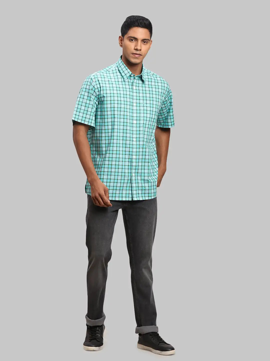 Men Regular Fit Orange Shirt