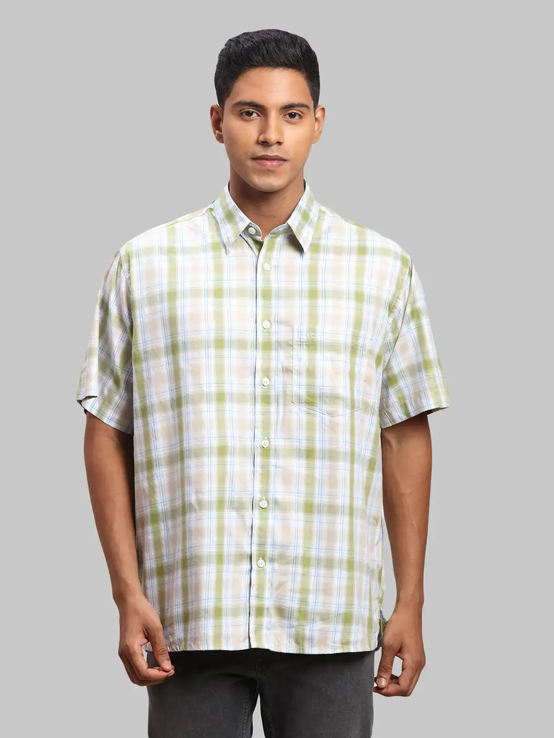 Men Regular Fit Light Green Shirt