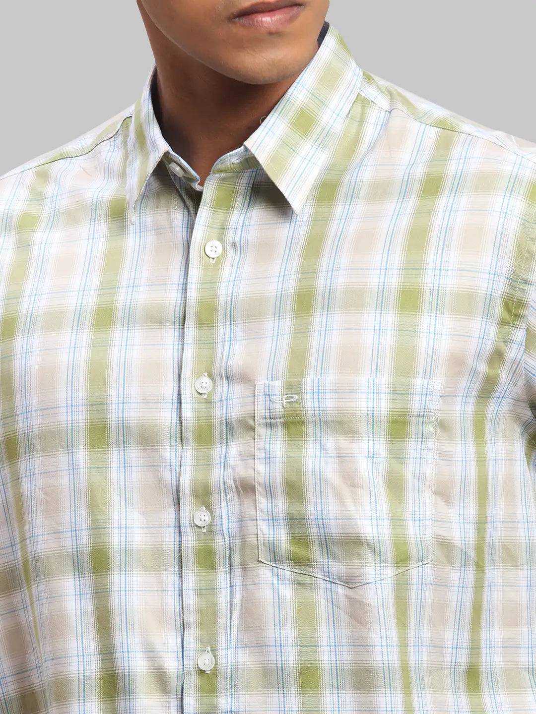 Men Regular Fit Light Green Shirt