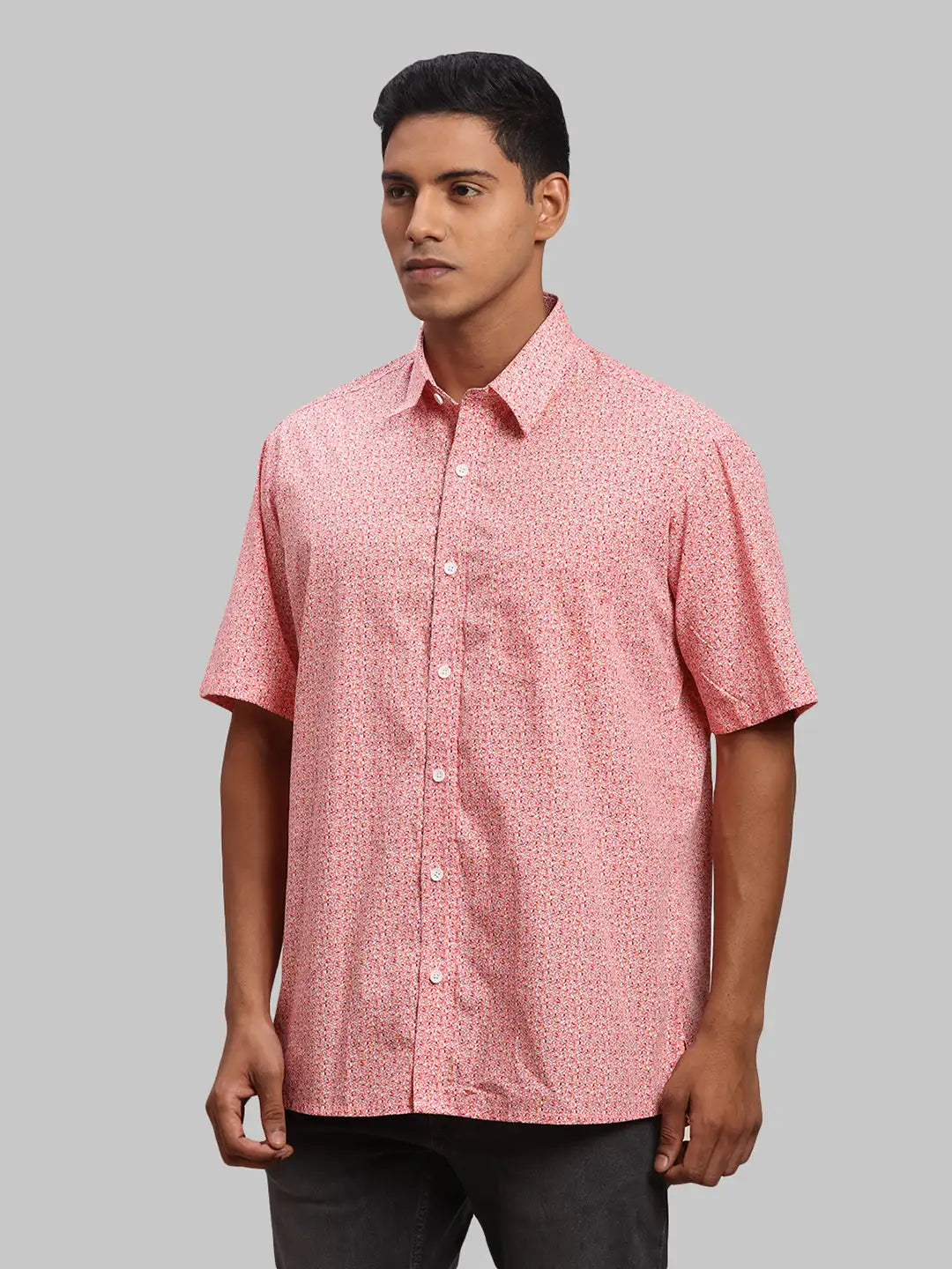 Men Regular Fit Pink Shirt