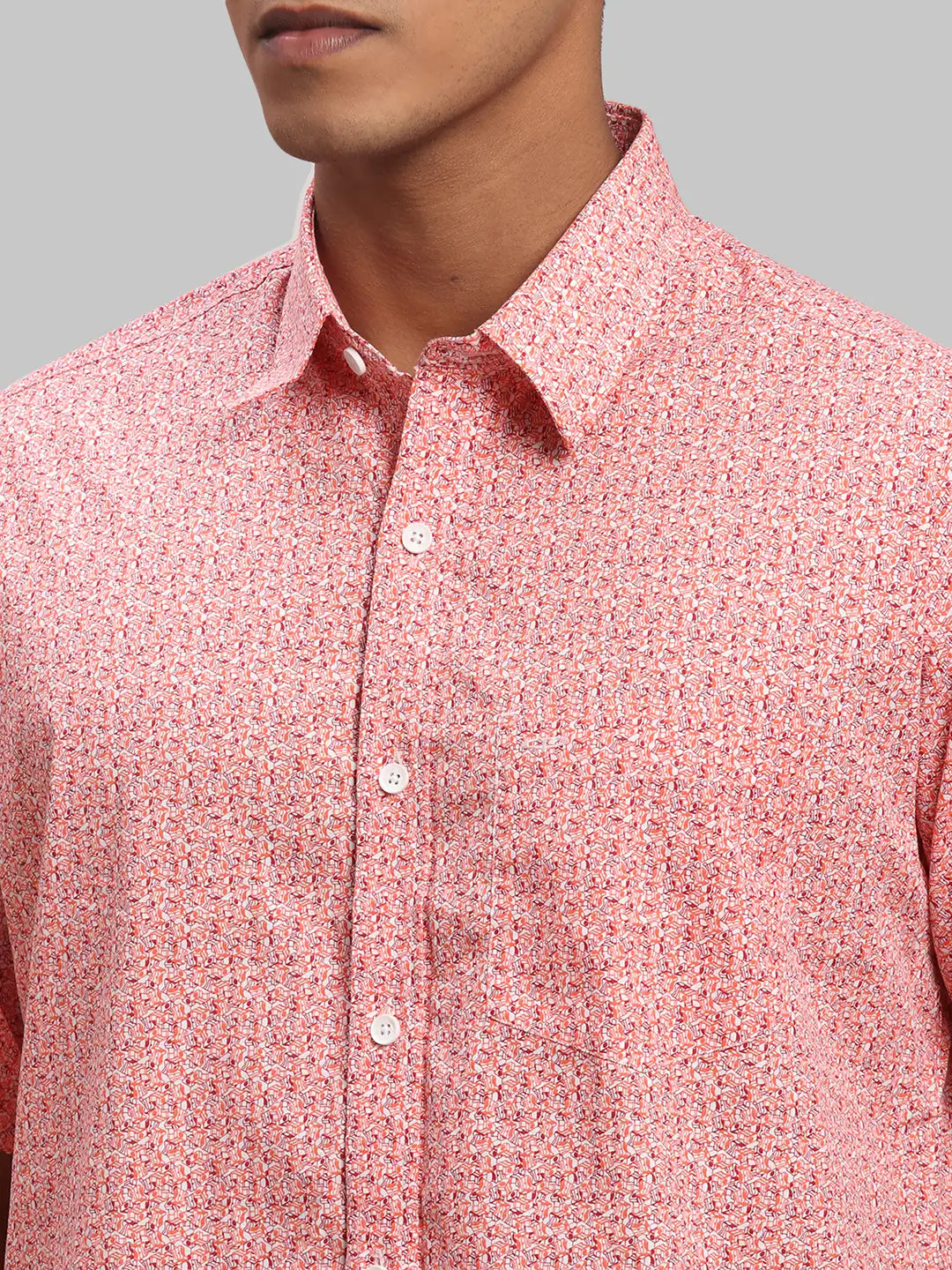 Men Regular Fit Pink Shirt