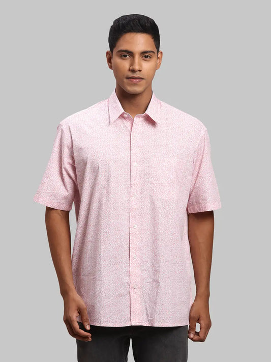 Men Regular Fit Orange Shirt