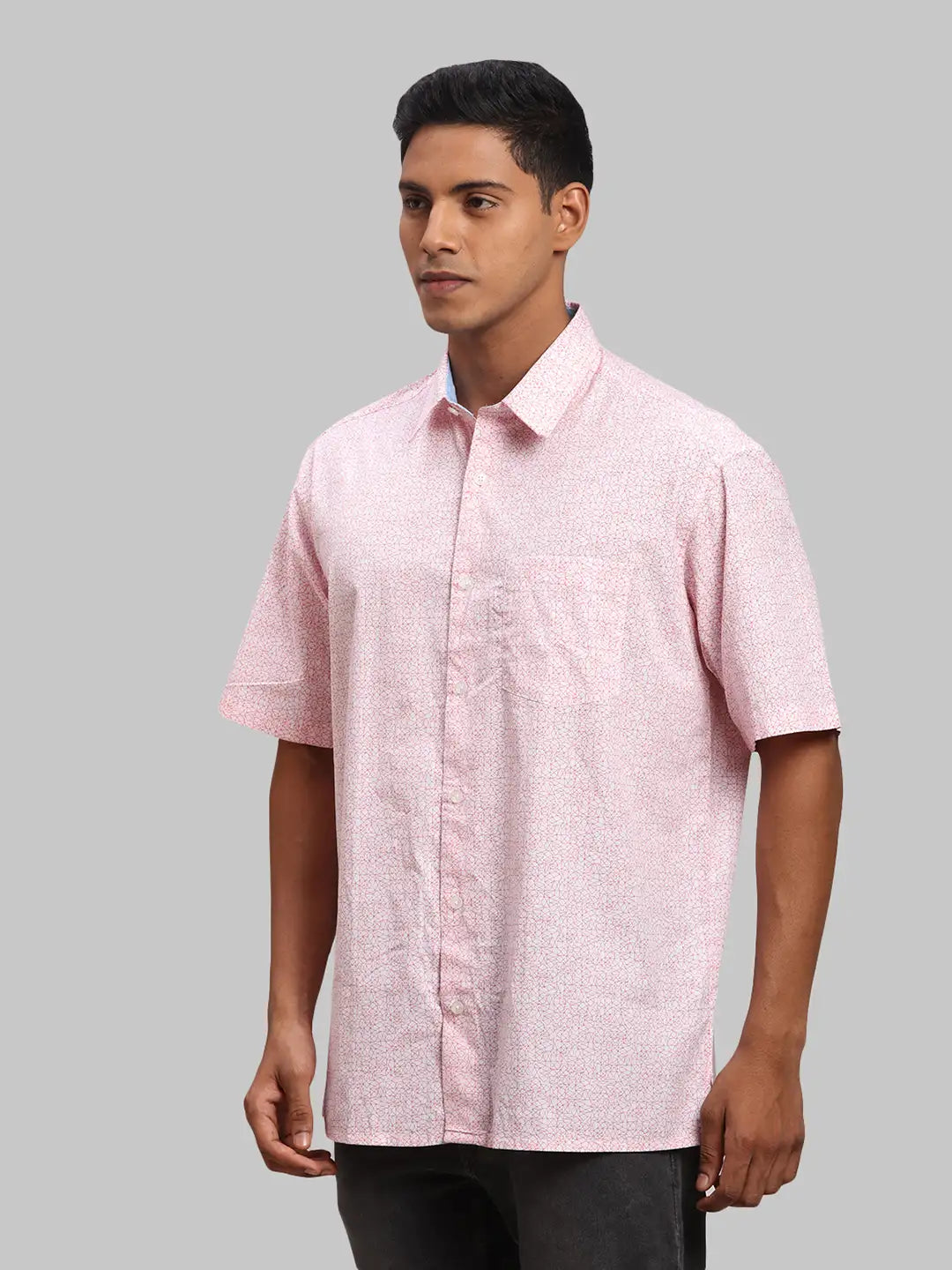Men Regular Fit Orange Shirt