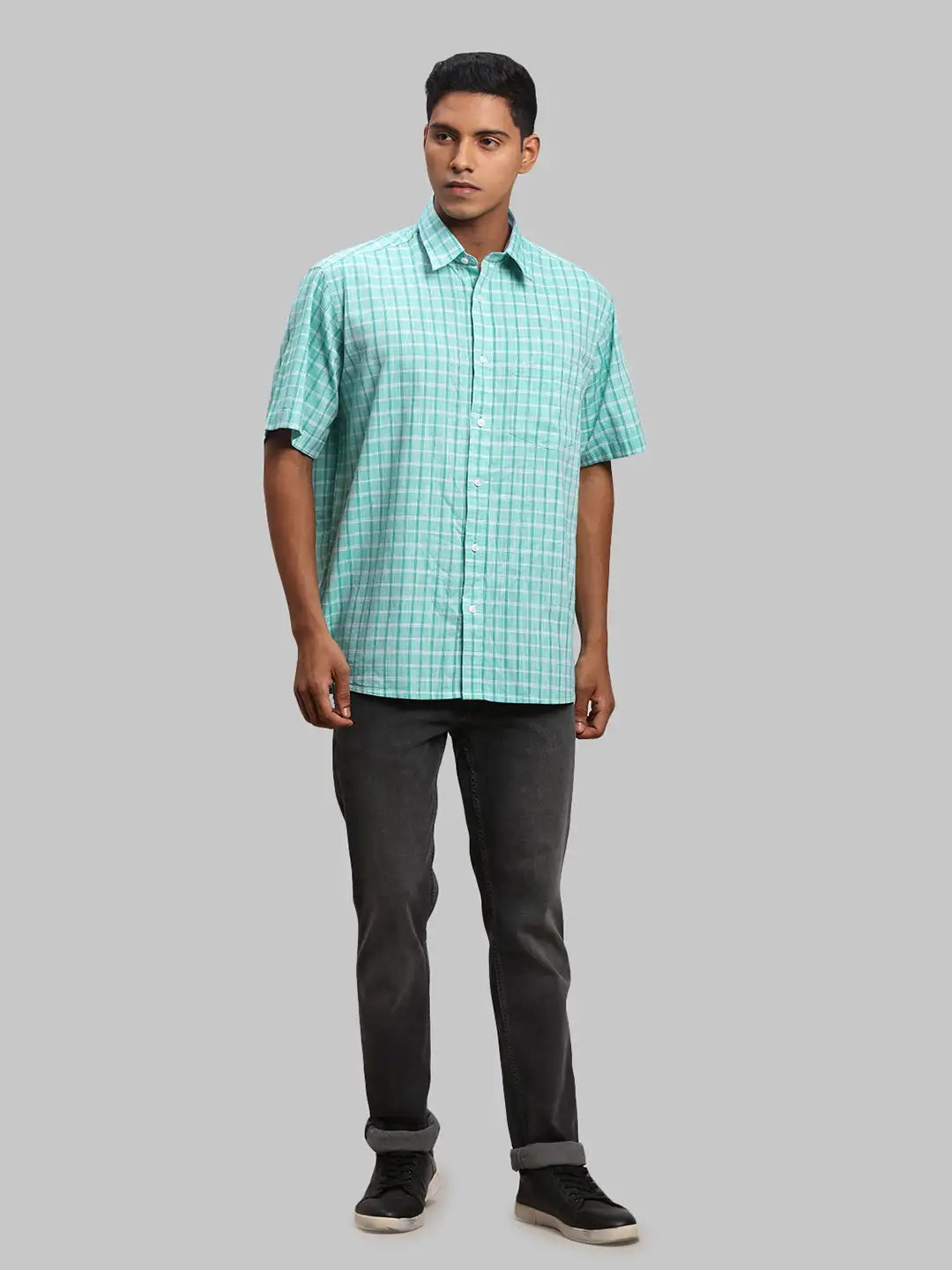 Men Regular Fit Blue Shirt
