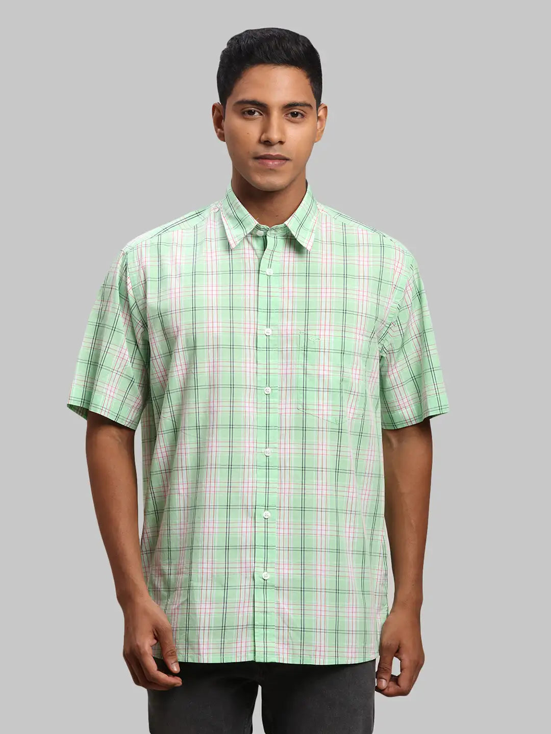 Men Slim Fit Light Yellow Shirt