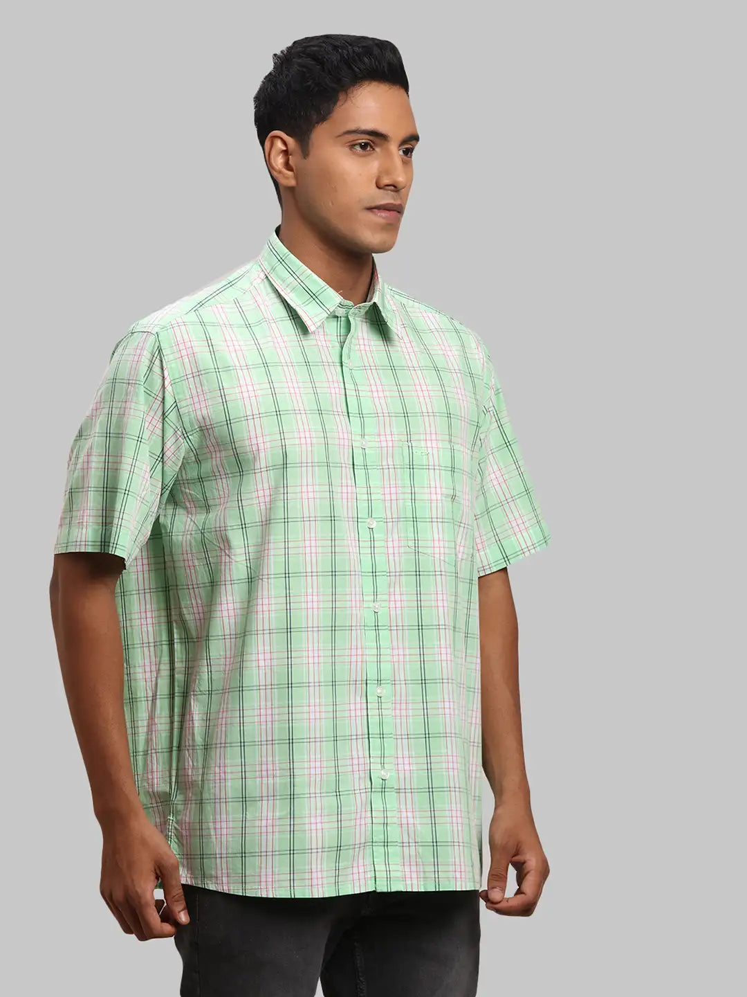 Men Slim Fit Light Yellow Shirt