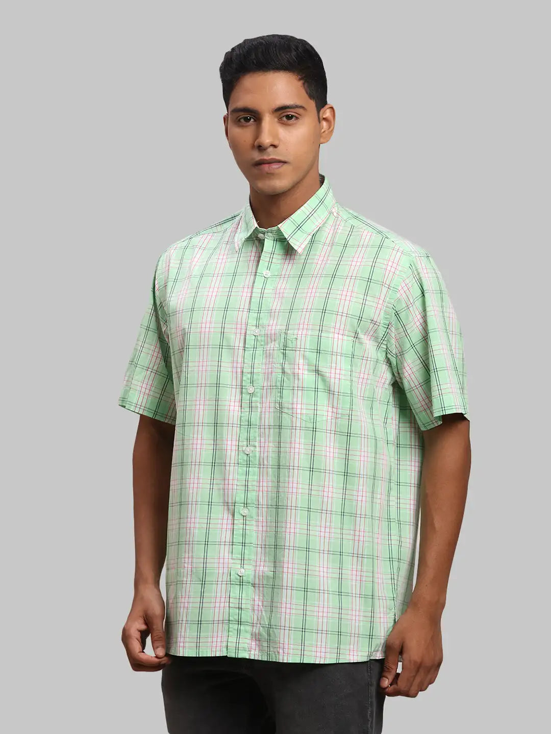 Men Slim Fit Light Yellow Shirt