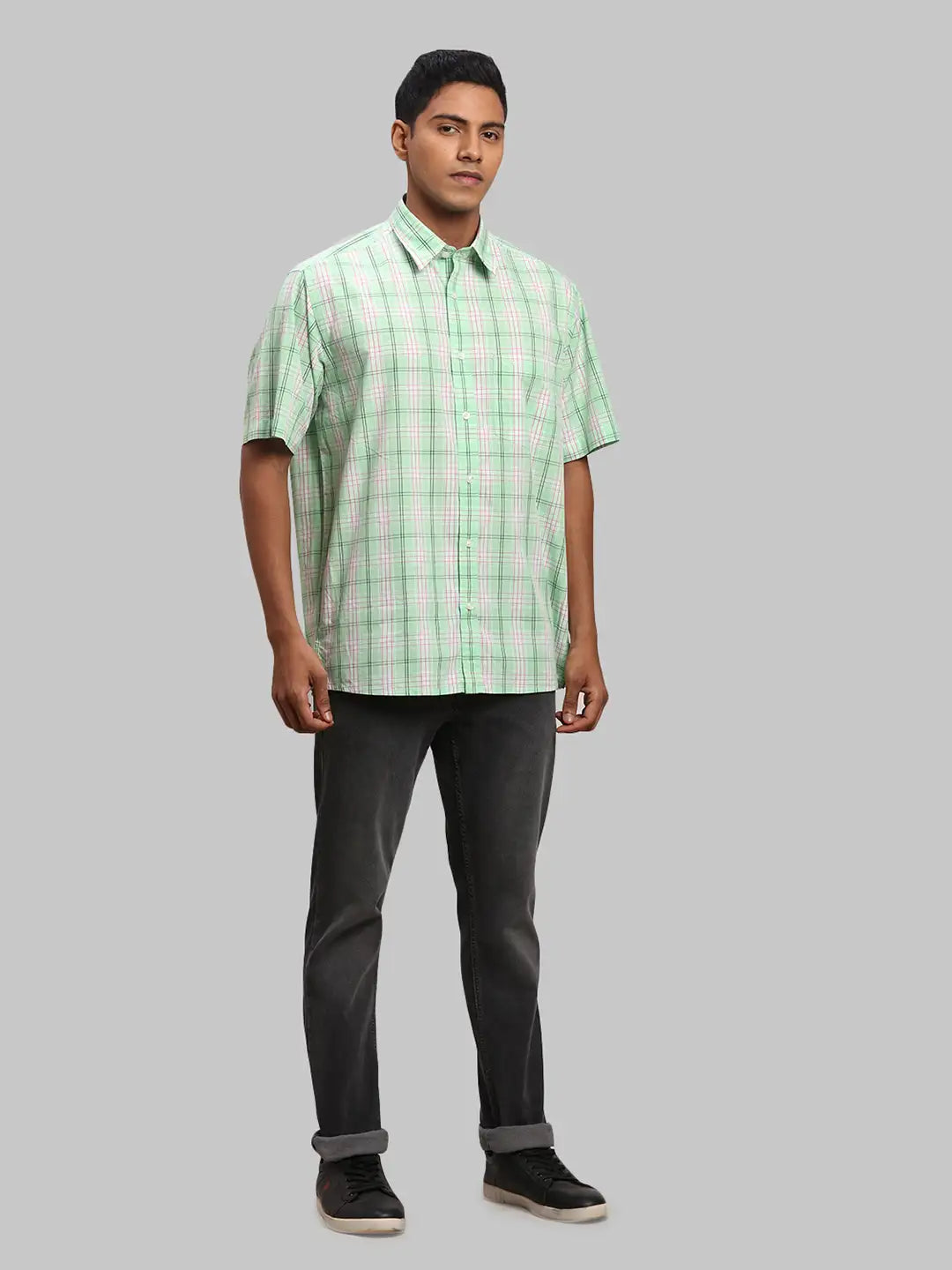 Men Slim Fit Light Yellow Shirt