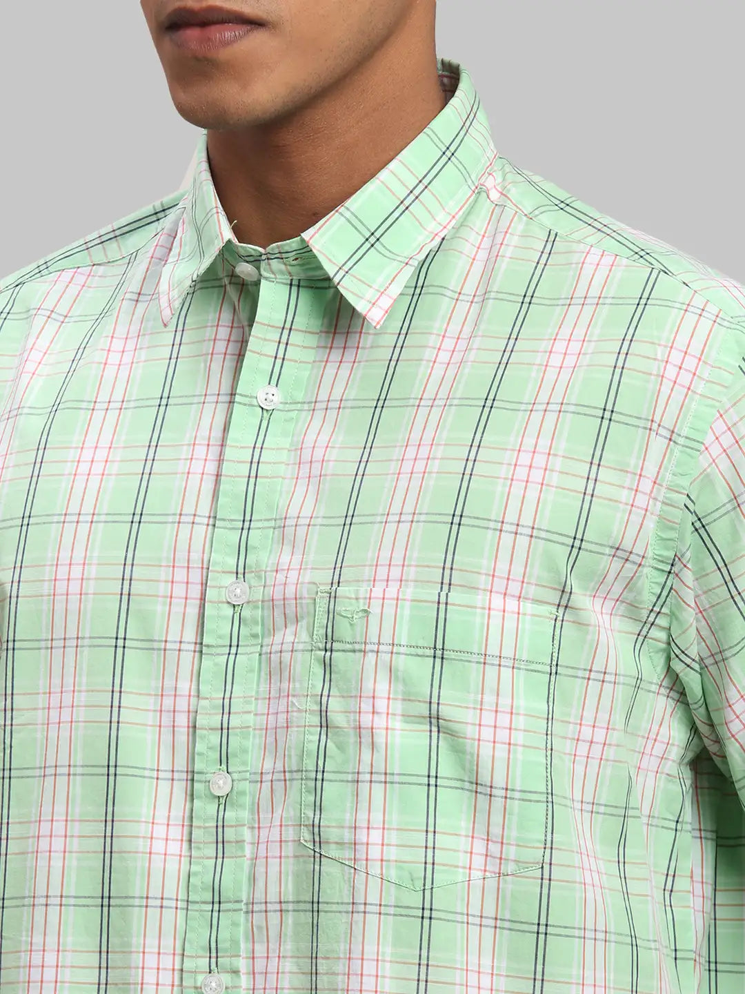 Men Slim Fit Light Yellow Shirt