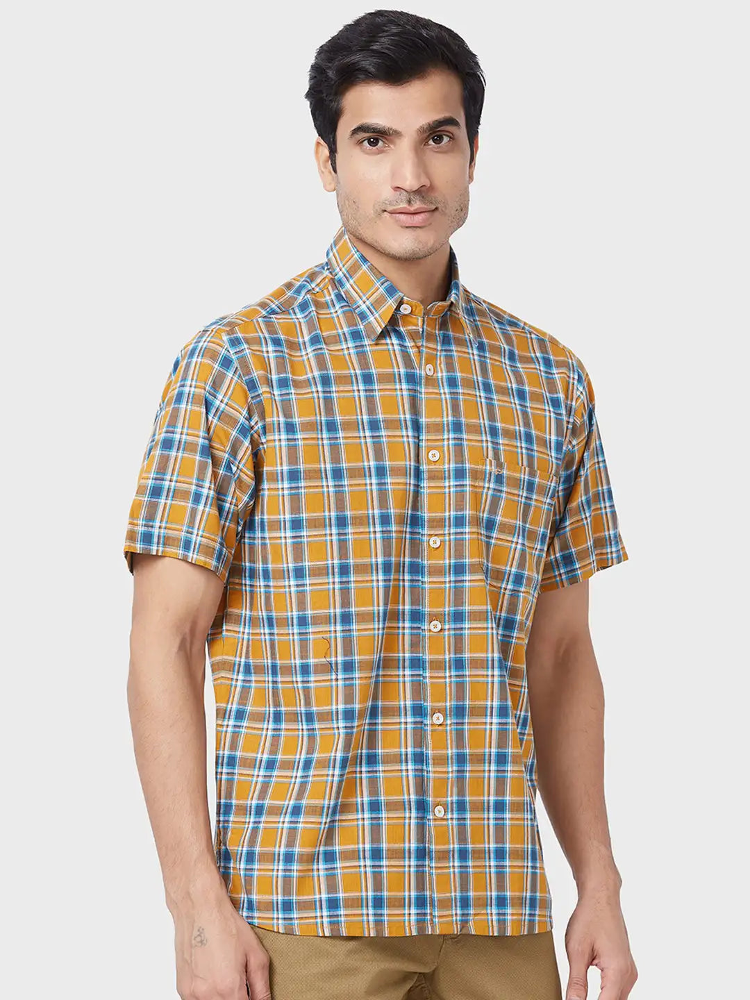 Men Slim Fit Grey Shirt