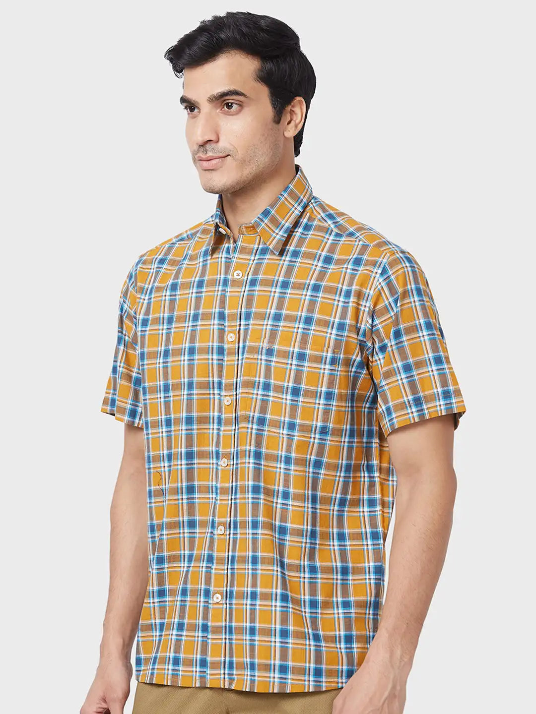 Men Slim Fit Grey Shirt