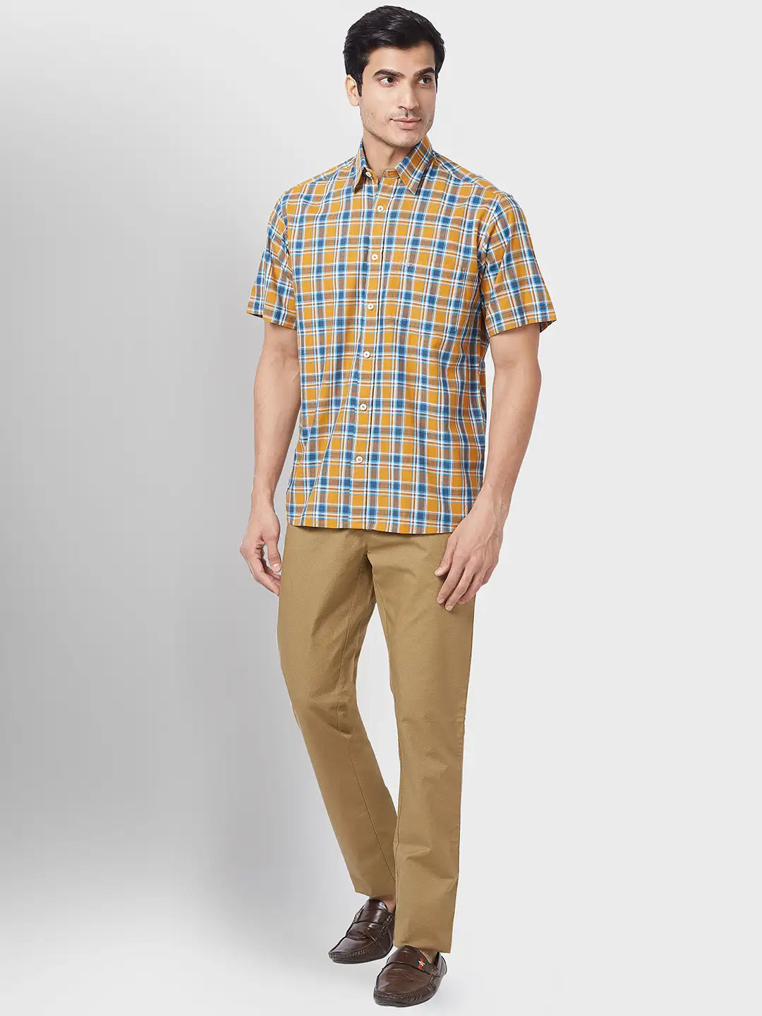 Men Slim Fit Grey Shirt