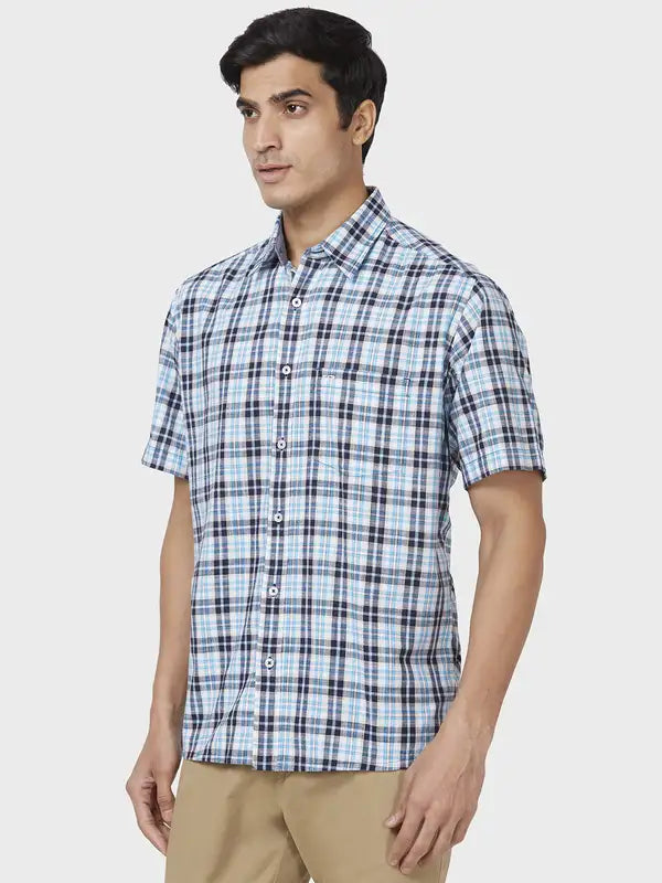 Men Classic Fit Blue Shirt