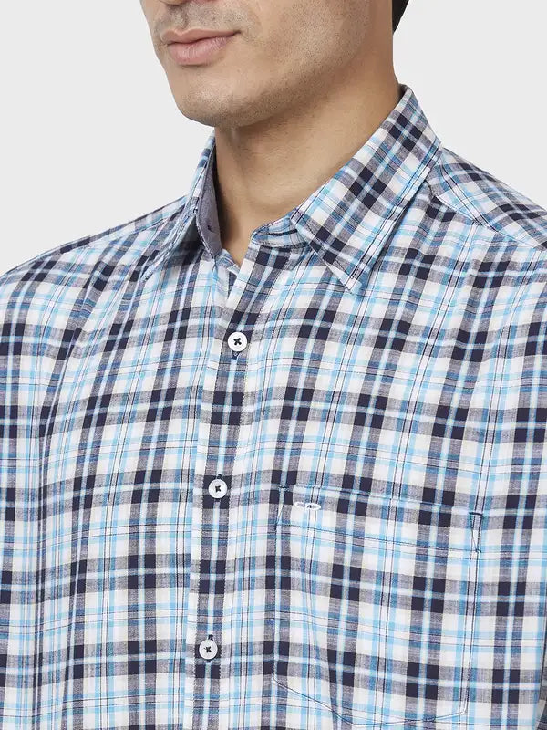 Men Classic Fit Blue Shirt